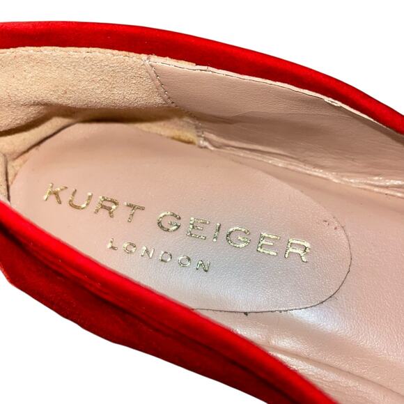 Kurt Geiger Loafers Kenner Suede Flats Slip On Buckle - Picture 7 of 10